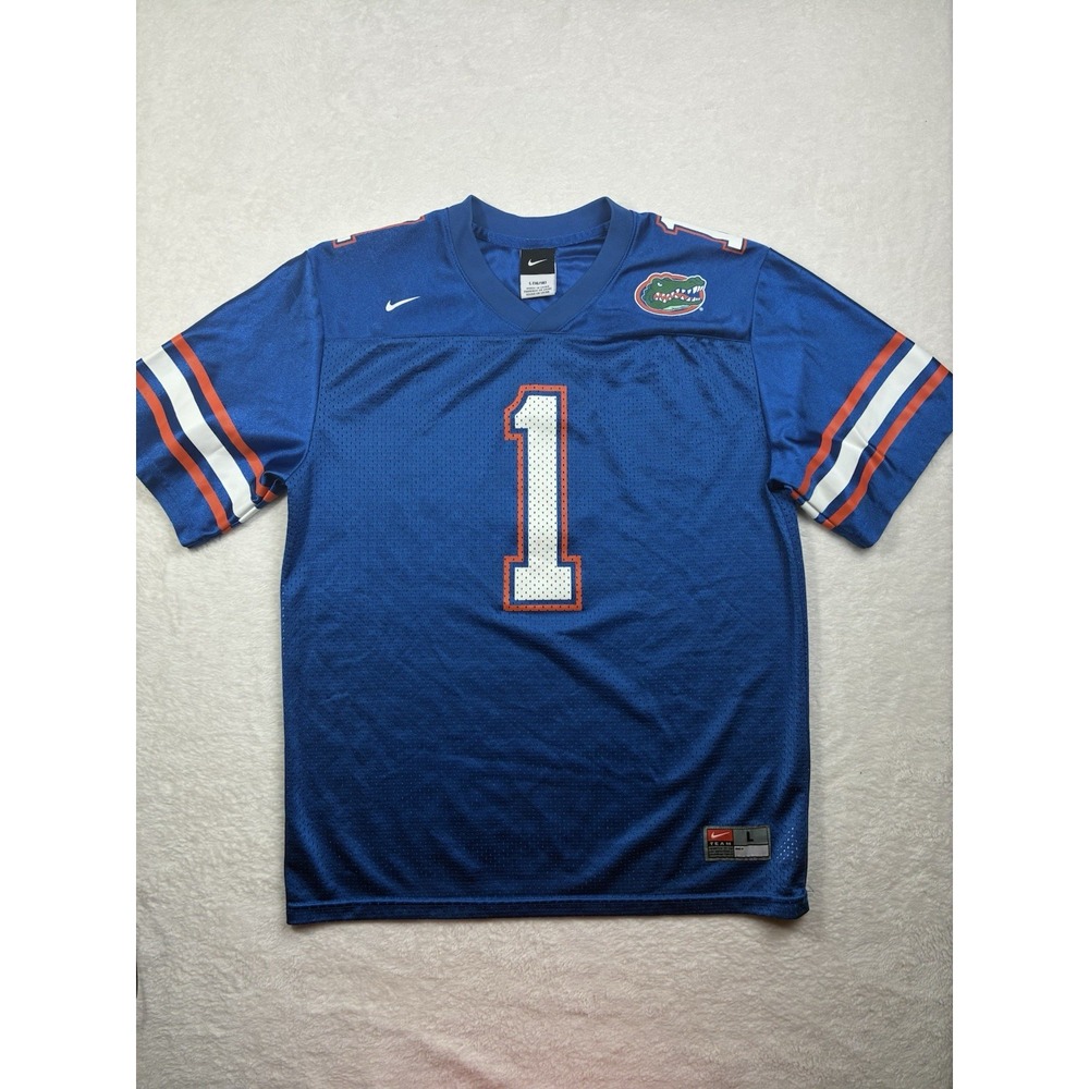 Nike Florida Gators Football Jersey Number 1 Youth Large Blue NCAA Short Sleeve